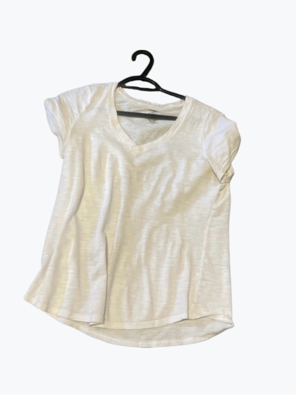 George Cream V-Neck Short Sleeve Tee